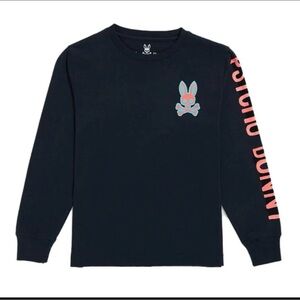 Psycho Bunny Kids Navy Long Sleeve Shirt XL (18/20)
